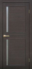 Межкомнатная дверь L22, 800*2000, Венге 3Д, FLYDOORS, (стекло матовое)