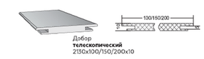 Добор 200 ТЕЛЕСКОП, Дуб техас, 200*2130*10, экошпон (ВФД)