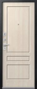 Стальная дверь, C-101, черный муар-седой дуб, 860*2050 (Пр), в ком-те с замком, Центурион