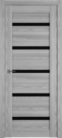 Межкомнатная дверь Atum X7, 800*2000, Smoke (Grey P), ВФД, (Black Gloss)