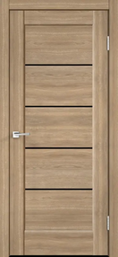 Межкомнатная дверь PREMIER 1, 800*2000, Дуб европейский, Vell Doris, (Лакобель черное)