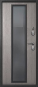 Стальная дверь, Эталон Термо-СП40, букле черный-сандал белый, 960*2050 (Пр), стеклопакет, в комплекте с замком, Эталон