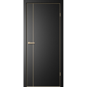 Межкомнатная дверь TR04, 900*2000, Титан, FLYDOORS (глухая), кромка АЛ шампань
