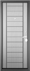 Стальная дверь, Home Eco 137, антрацит букле -орех пепельный, 860*1900 (Л), в комплекте с замком, Мастино