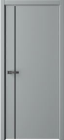 Межкомнатная дверь Контур-2, 400*2000, Гриджио, Albero (глухая), черная композитная кромка