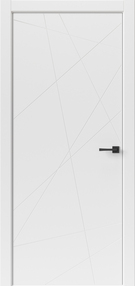 Межкомнатная дверь Геометрия, 900*2000, Белый, ДВЕРНЫЕ РЕШЕНИЯ (глухая), белая ABS кромка