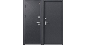 Входная дверь Т-1, антрацит муар-антрацит муар, 860*2050 (Л), в комплекте с замком, Центурион
