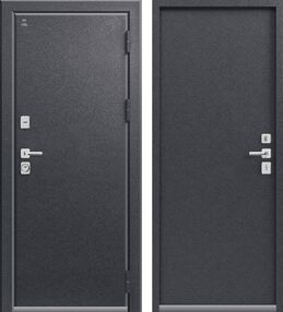 Входная дверь Т-3, антрацит муар-антрацит муар, 860*2050 (Л), в комплекте с замком, Центурион