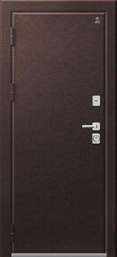 Входная дверь Т-3, шоколад муар-шоколад муар, 860*2050 (Л), в комплекте с замком, Центурион