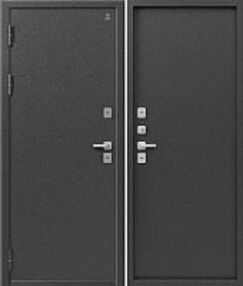 Входная дверь Т-5 NEW, антик серебро-антик серебро, 860*2050 (Пр), в комплекте с замком, Центурион