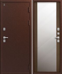Входная дверь Т-6/1 NEW, медь-миндаль, 860*2050 (Пр), Зеркало, в комплекте с замком, Центурион Входная дверь Т-6/1 NEW, медь-миндаль, 860*2050 (Пр), Зеркало, в комплекте с замком, Центурион