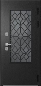 Входная дверь Эталон Термо-СП30, букле черный-астана эш уайт, 860*2050 (Л), стеклопакет, в комплекте с замком, Эта Входная дверь Эталон Термо-СП30, букле черный-астана эш уайт, 860*2050 (Л), стеклопакет, в комплекте с замком, Эта