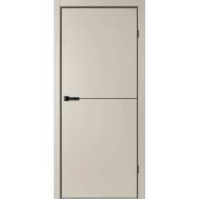 Межкомнатная дверь TR05, 600*2000, Айриш, FLYDOORS (глухая), кромка AL черный