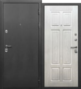 Входная дверь СОТКА, серебро-сосна белая, 860*2050 (Л), в комплекте с замком, Ferroni