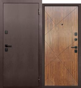 Стальная дверь, 7 см Гарда, медь-мореная береза, 960*2050 (Пр), в комплекте с замком, Ferroni