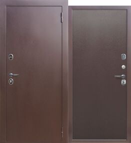 Стальная дверь, 7 см Гарда, медь-медь, 860*2050 (Пр), в комплекте с замком, Ferroni