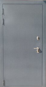 Входная дверь БАРИН-2, букле графит-букле графит, 860*2050 (Пр), в комплекте с замком, Ferroni