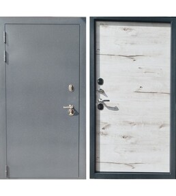 Стальная дверь, БАРИН-2, букле графит-арктик, 960*2050 (Л), в комплекте с замком, Ferroni